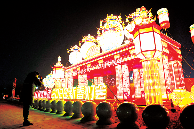聊城：九州洼月季公园新春灯会即将点亮